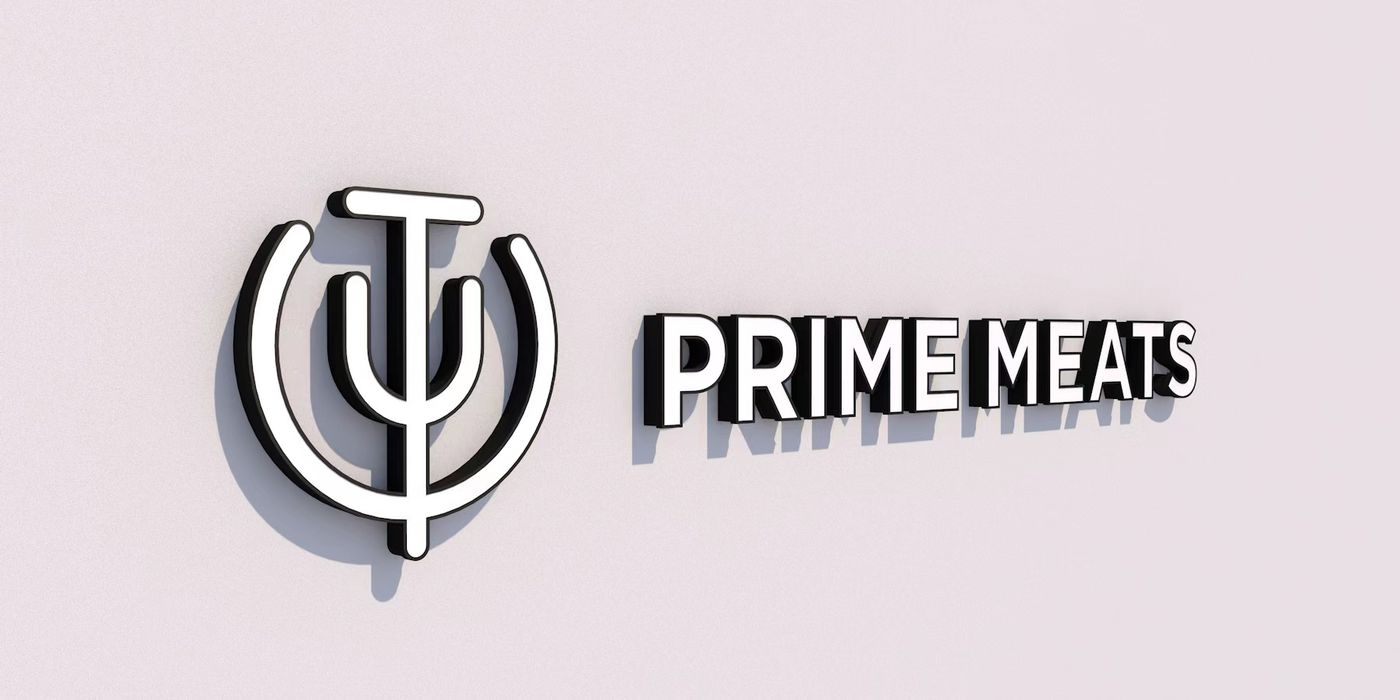 Channel letters de “PRIME MEATS” con el logo de día