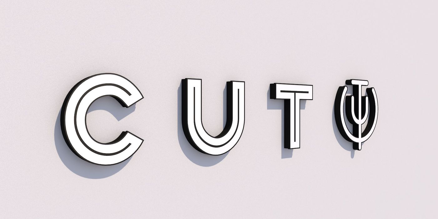 Channel letters de “CUT” con el logo de día